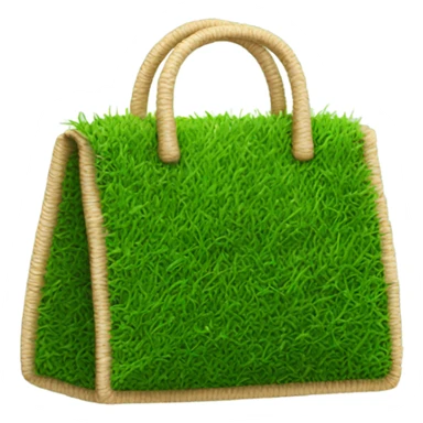 handbag made of grass sticker