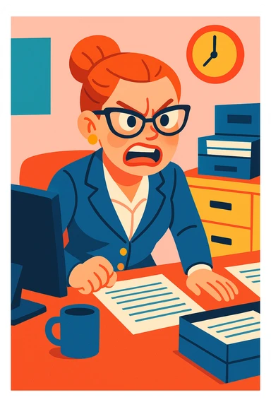 Business secretary is angry sticker