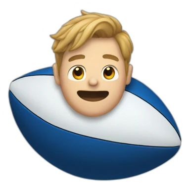 rugby balloon sticker