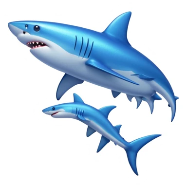 glitter azul-marinho tubarão sticker