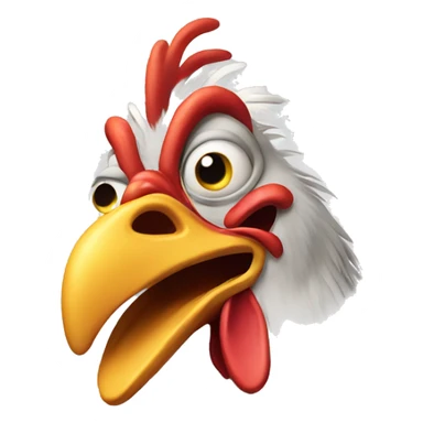 Crazy chicken sticker