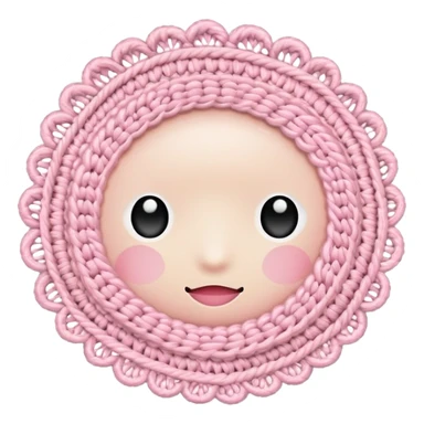 Light pink crotchet sticker