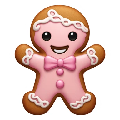 Light pink  gingerbread man sticker
