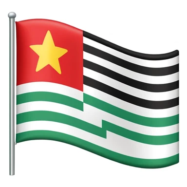 I want a flag as a emoji its made by three colours white green and black sticker