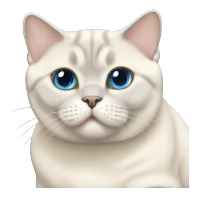Cream British shorthair full body blue eyes sticker