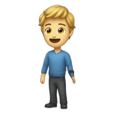 Persona mostrando un dedo índice en alto sticker