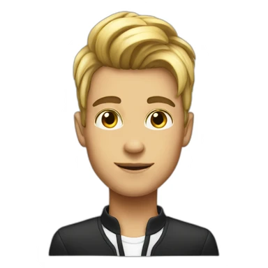 Posh-boy-with-raibow-hair sticker