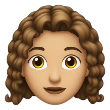 Mujer 39 años, pelo castaño, ojos marrones parecida a ana hataway con pelo lacio sticker