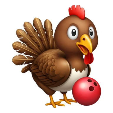Bowling turkey sticker