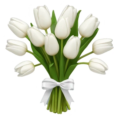 white tulip bouquet  sticker