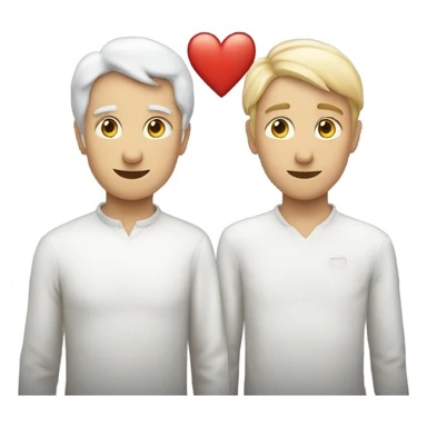 two white hearts, one is bigger than second sticker