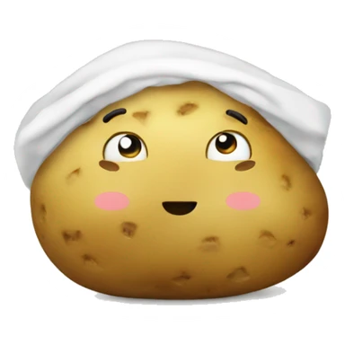 Potato in bed sticker