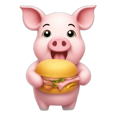 eat launch pig sticker