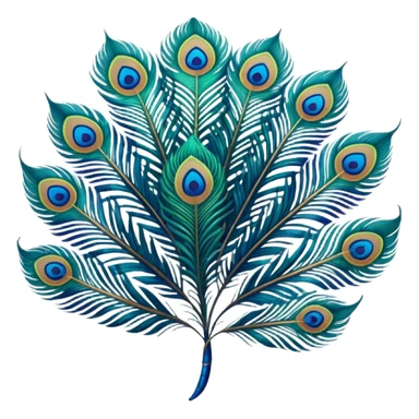 Peacock feathers sticker
