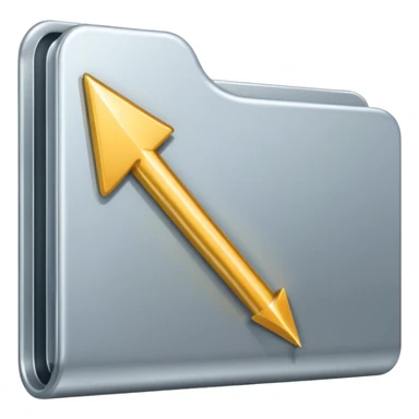 file directory with a thick up arrow sticker
