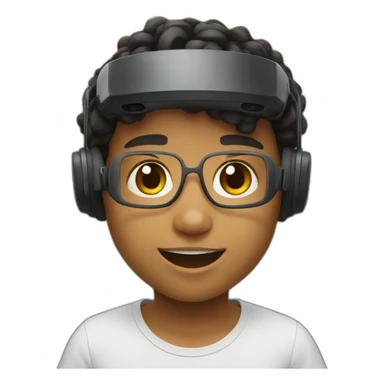 Kid using VR sticker