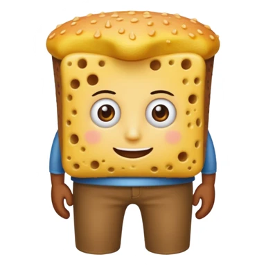 Make a sponge have brown pants sticker