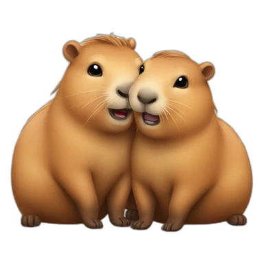 Capybaras in love sticker
