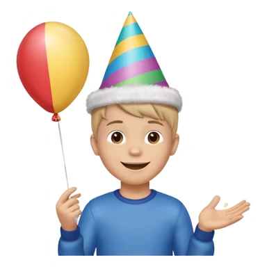 festa de aniversario menino com chapeu sticker