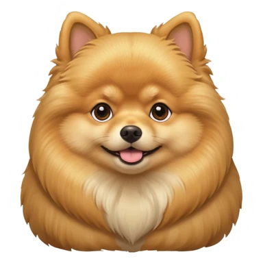 Create a golden pomeranian, all cute and chubby  sticker