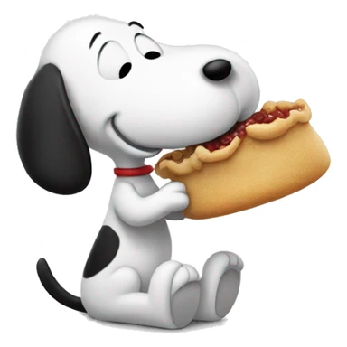 snoopy eating sticker