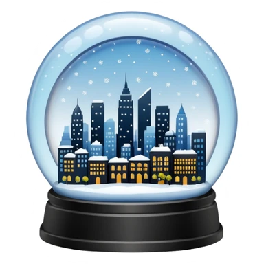 City skyline globe sticker