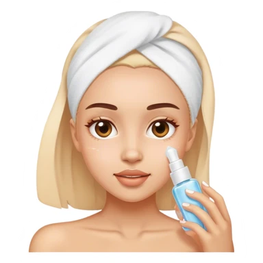 Girl doing skincare sticker