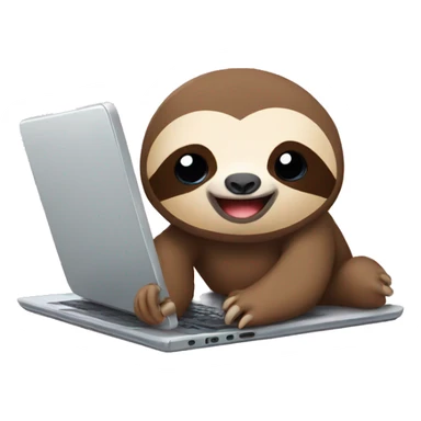 baby Sloth laptop sticker