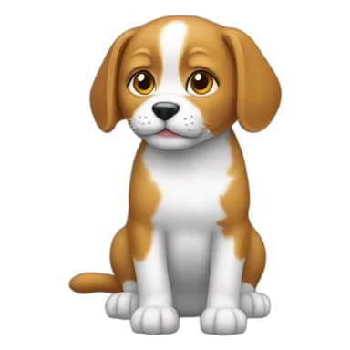 Un chat sur un chien sticker