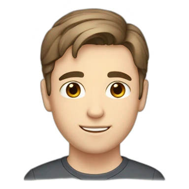 young,male,  white skin, brown eyes, straigh hair, teacher sticker