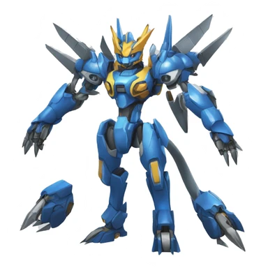 WereGarurumon-Lucario-Medabot-Mecha full body sticker