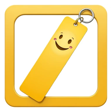 smiley face patterned rectangler bookmark sticker