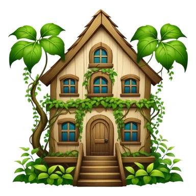 Monsterhouse home built in the jungle sticker