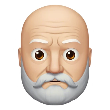 Rickard Karstark from game of thrones, bushy white beard, bald head sticker