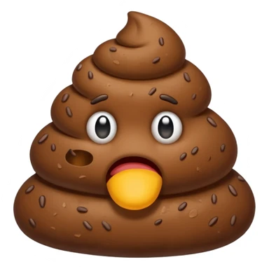 Sad poop sticker