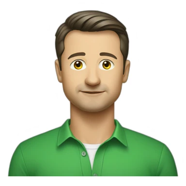 Volodymyr Zelensky with Green shirt sticker