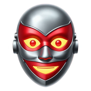 create a bold drill-themed emoji pack with metallic textures, masked characters, sharp shapes and intense red lighting, conveying danger and rhythm without any weapons sticker