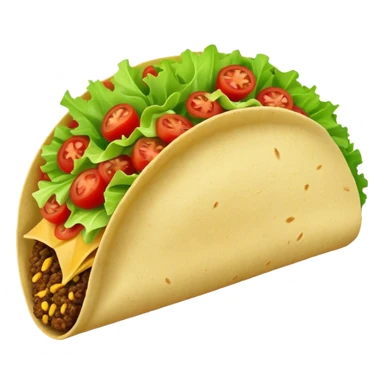 Taco with lettuce and tomatoes only  sticker
