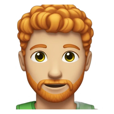 Ginger haired hunk with green eyes sticker
