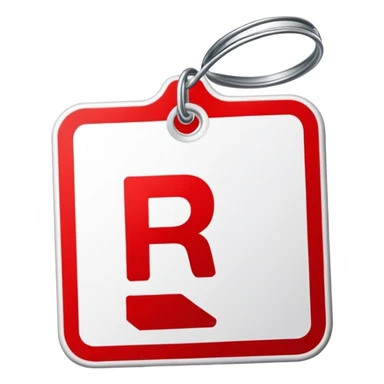 price tag sticker R$25 red and white sticker