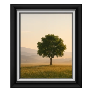 Add a simple photo inside the simple white picture frame. Keep the background transparent. sticker