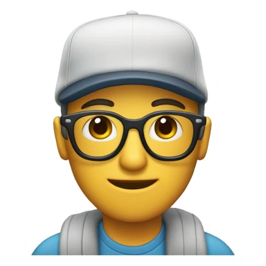 Persona con lentes y gorra  sticker