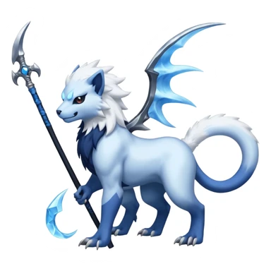 Garurumon-Amaura-Absol-fusion-creature (full body sticker
