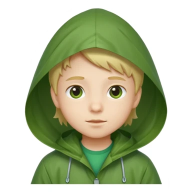green raincoat Kid sticker