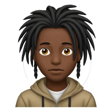 Black dread head sticker