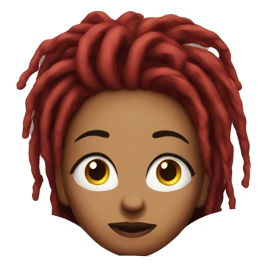 Lady with red dreadlocks laying on stomach on bed watching tv sticker