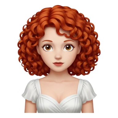 Rose DeWitt Bukater curly red hair sticker