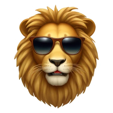 Lion with sunglass sticker