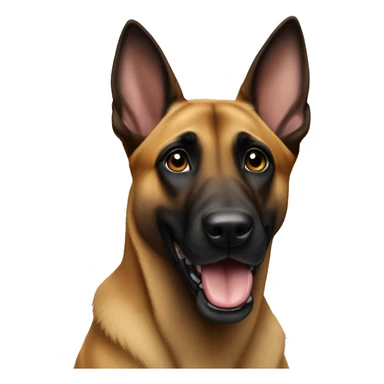 malinois say hello with hand sticker