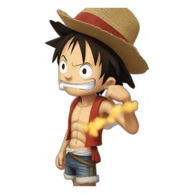 Luffy en train de fumer sticker